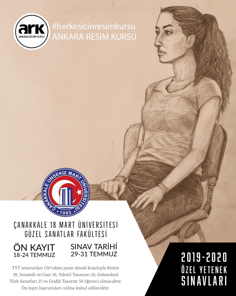 Çanakkale 18 Mart Üniversitesi Güzel Sanatlar Fakültesi 2019-2020 Özel Yetenek Sınavı